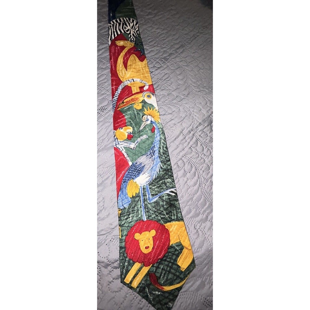 World Wildlife Fund Tie Design NO. 104 Necktie 100% Silk Vintage From 1991